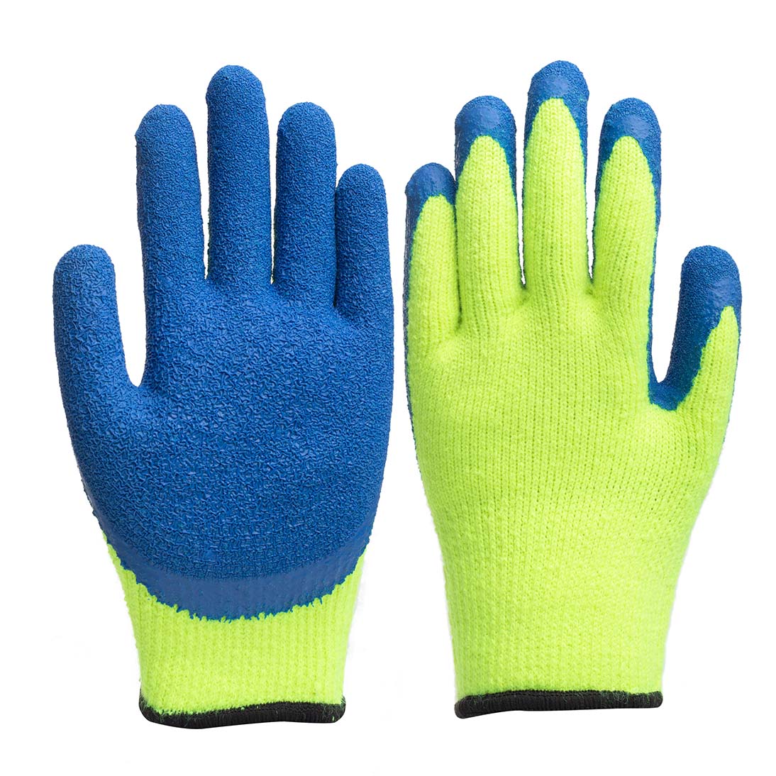 7G Acrylic terry brushed glove crinkle latex palm coated
