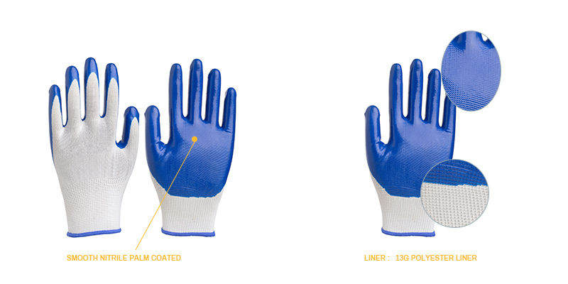 13G white coated gloves | 13G blue coated gloves | 13G coated gloves