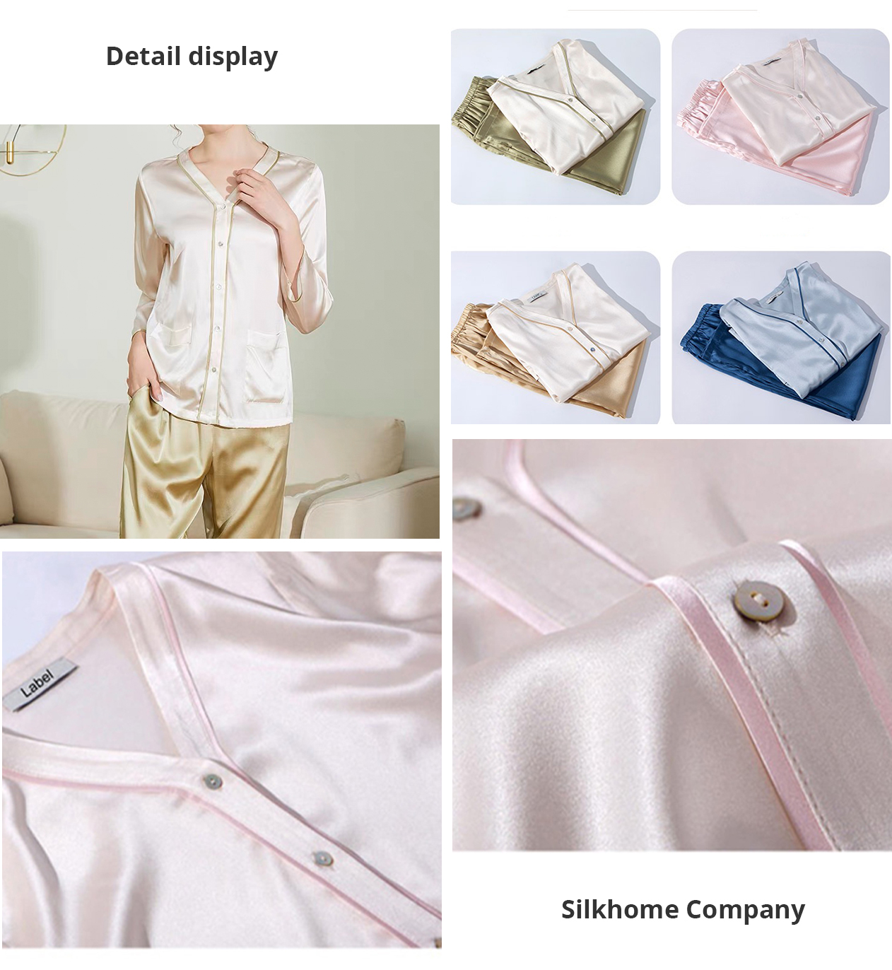 Luxury Silk Pajamas Sets Women 19mm/22mm Silk Satin | Luxury Silk Pajamas | Silk Pajamas Sets