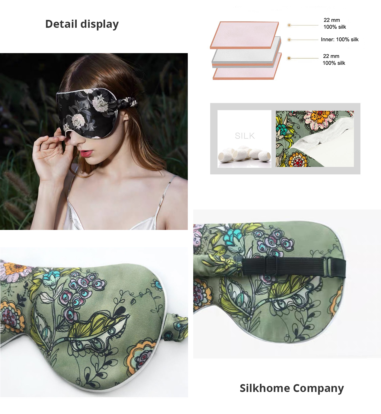 Printed Silk Eye Mask Custom Silk Mask | Custom Printed Silk Eye Mask | Silk Eye Mask