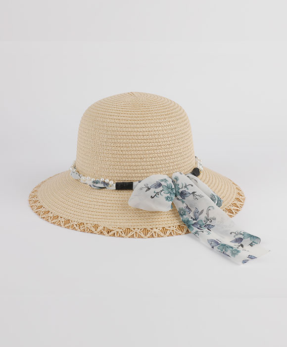 Women's Lace Band & Brim Cloche Hat