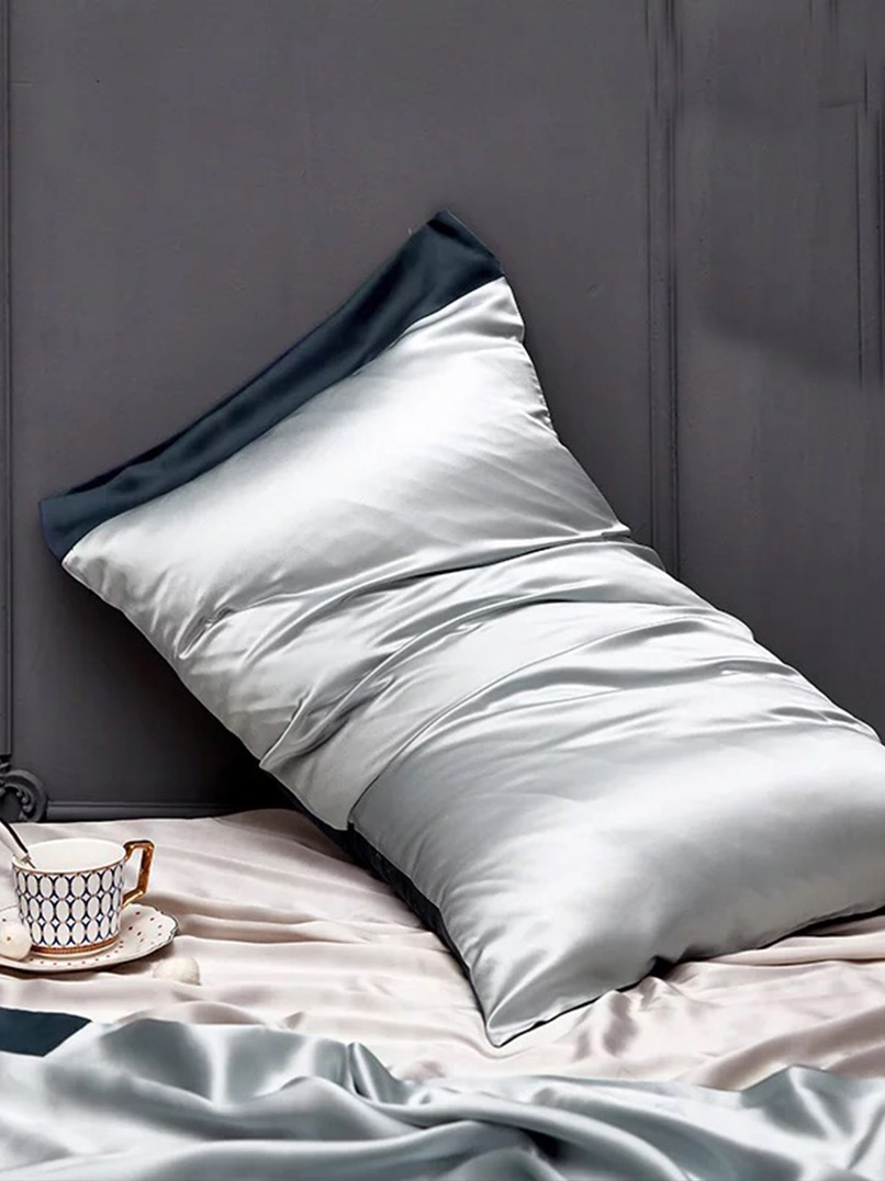 Contrast Color Silk Pillowcase | Silk Pillowcase | Mulberry Silk Pillowcase