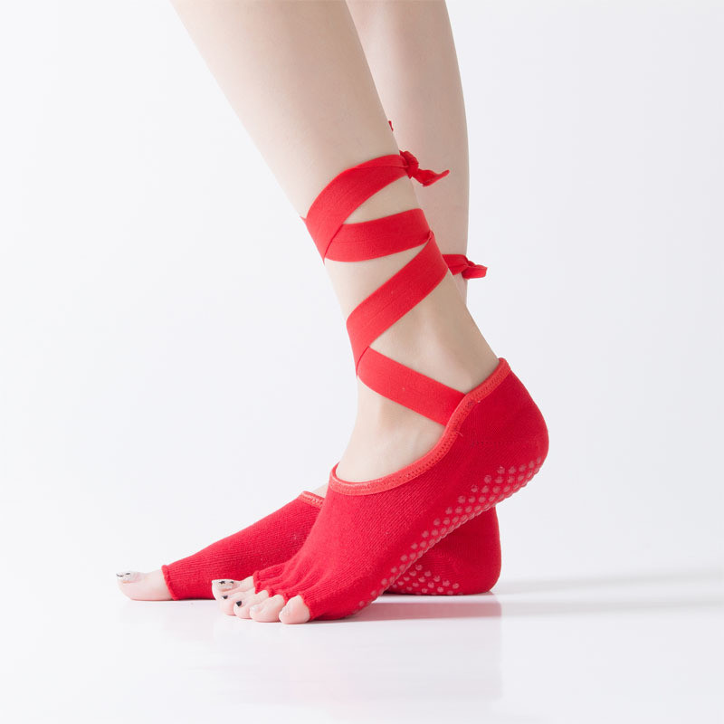 Red Ladies Yoga socks supplier