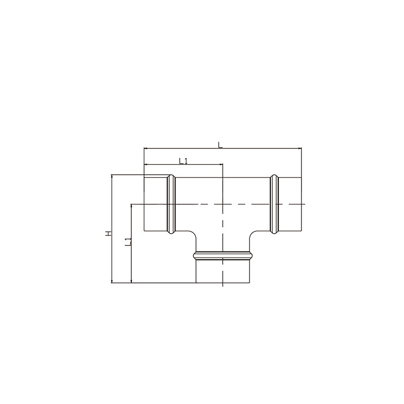 Aluminum tubing fittings aluminum equal diameter tee （B）