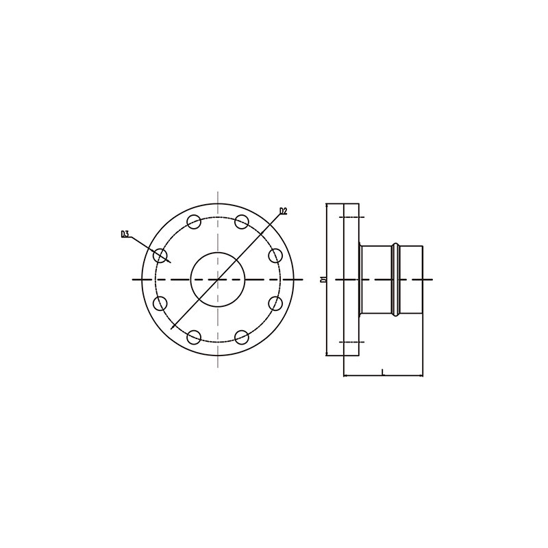 Aluminum tubing fittings aluminum reducer flange (AB1, BB1)