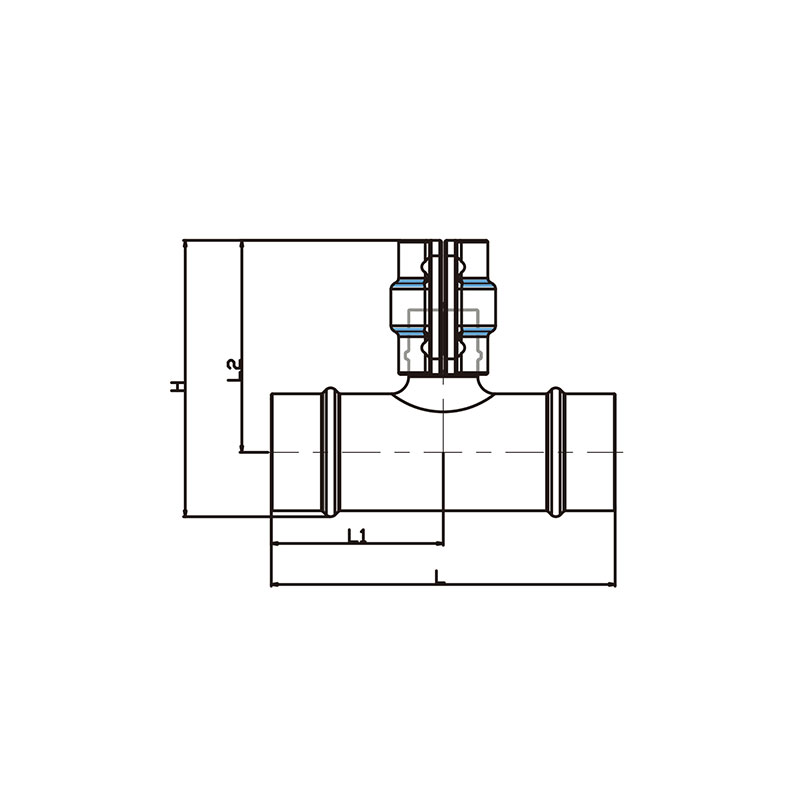 Aluminum tubing fittings aluminum reducing tee （BA）