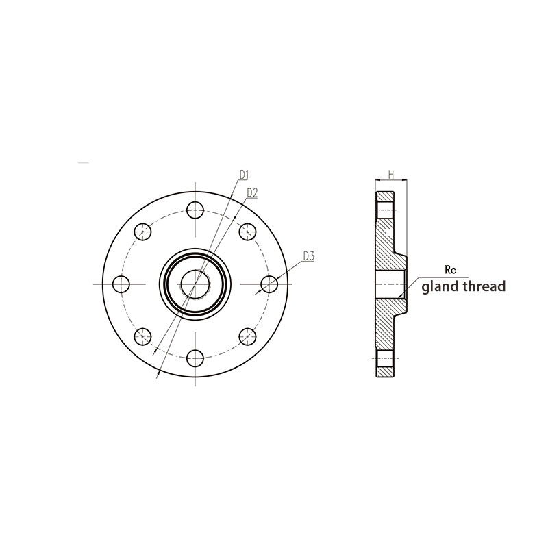 Aluminum tubing fittings female flange(carbon steel)