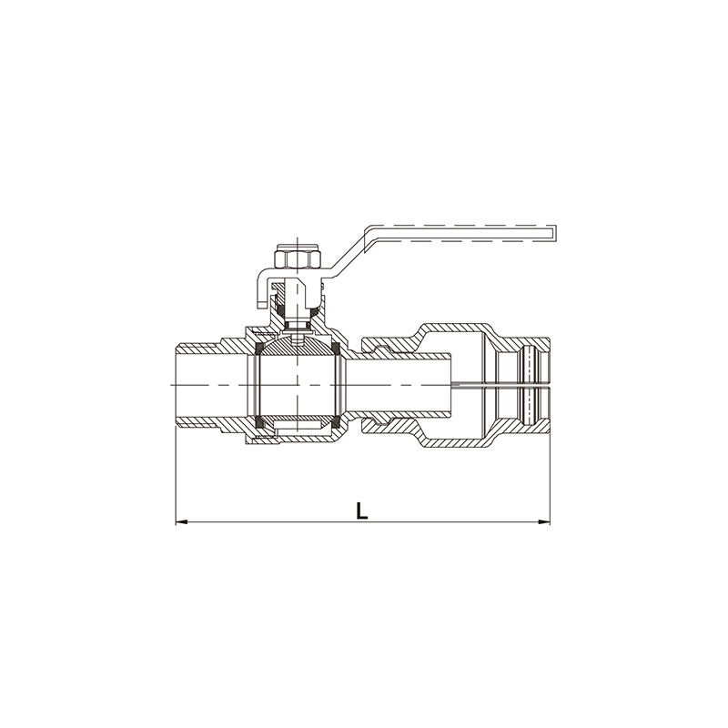 Aluminum tubing fittings push-in valve (external thread BSPT at one end)