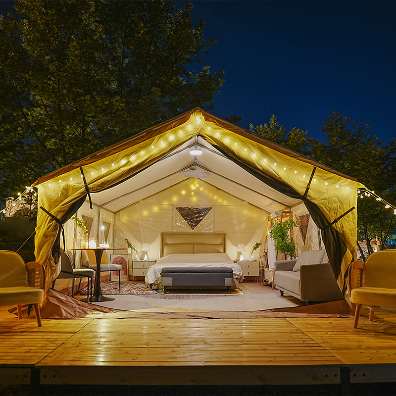 American style camping tent glam camp