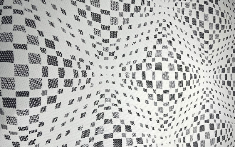 Argyle pattern polyester fabric