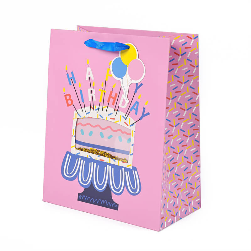 Pink Birthday Cake Gift Bag