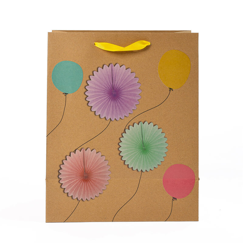 Paper Fan Balloon Kraft Paper Bag