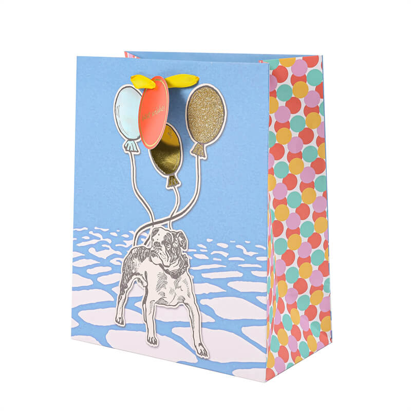 Balloon Dog Blue Gift Bag