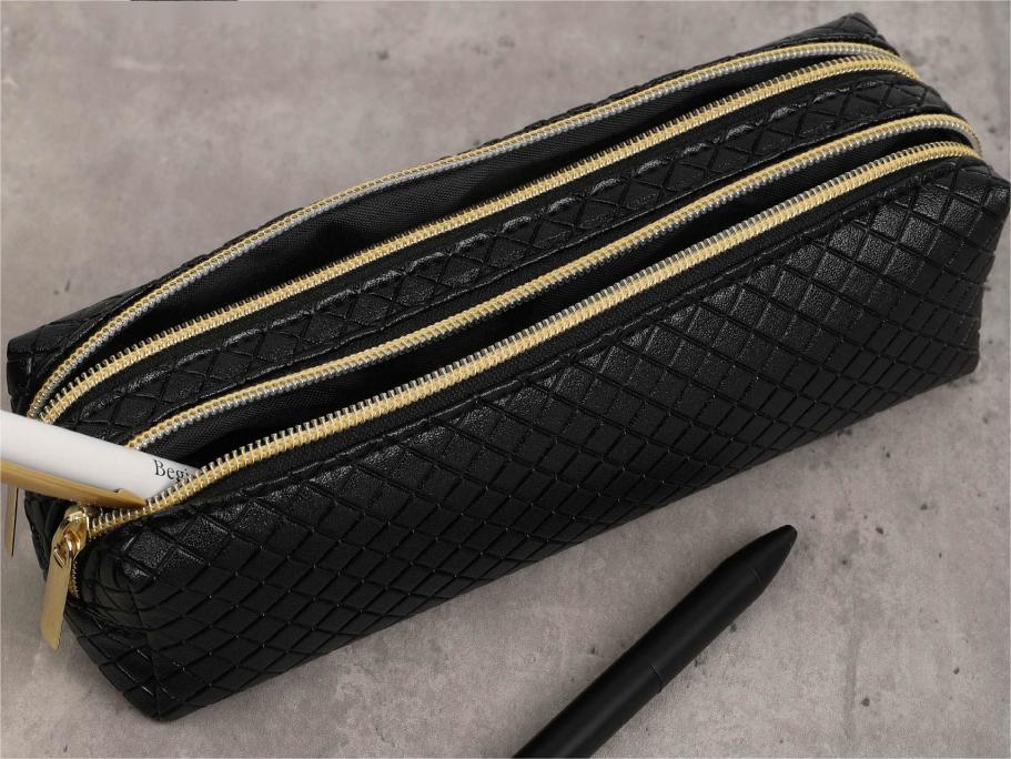 Double Zippered Pencil Case BA015