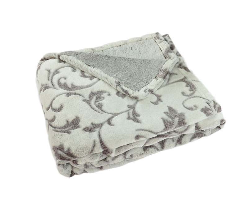 Luxurious floral back print single layer blanket 08