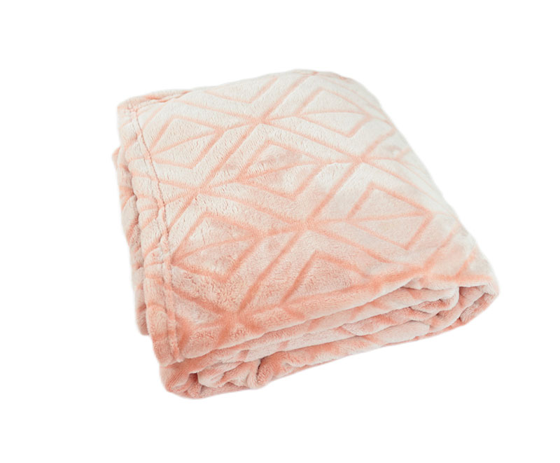 Square geometric back printed single layer blanket 11