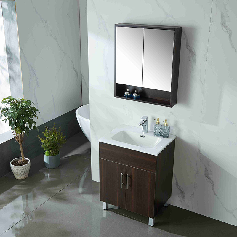 Bathroom MDF bathroom vanity cabinet with mirror