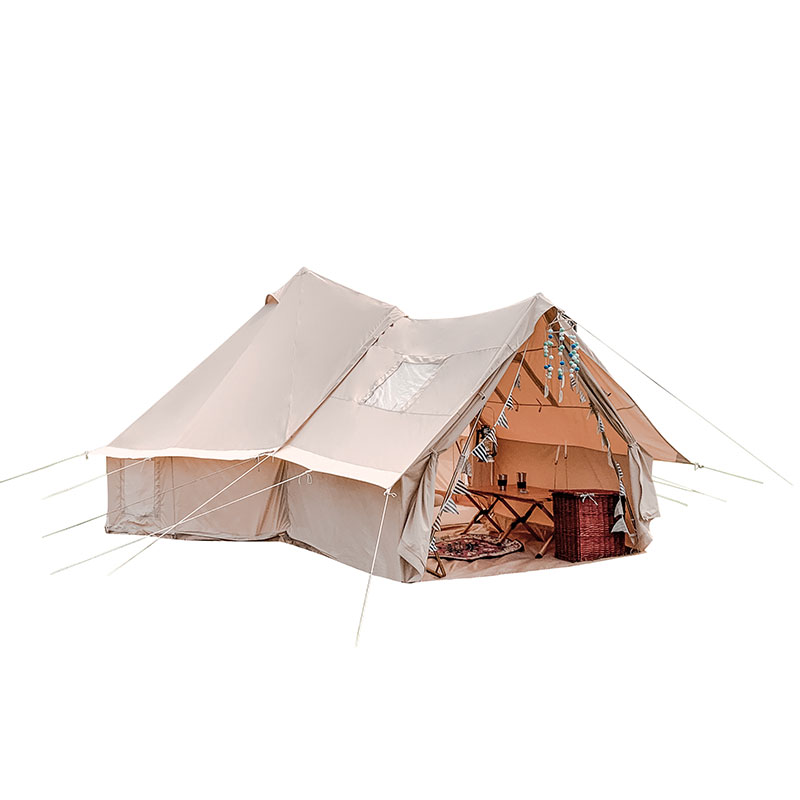 4m canvas bell tent with porch glam camp