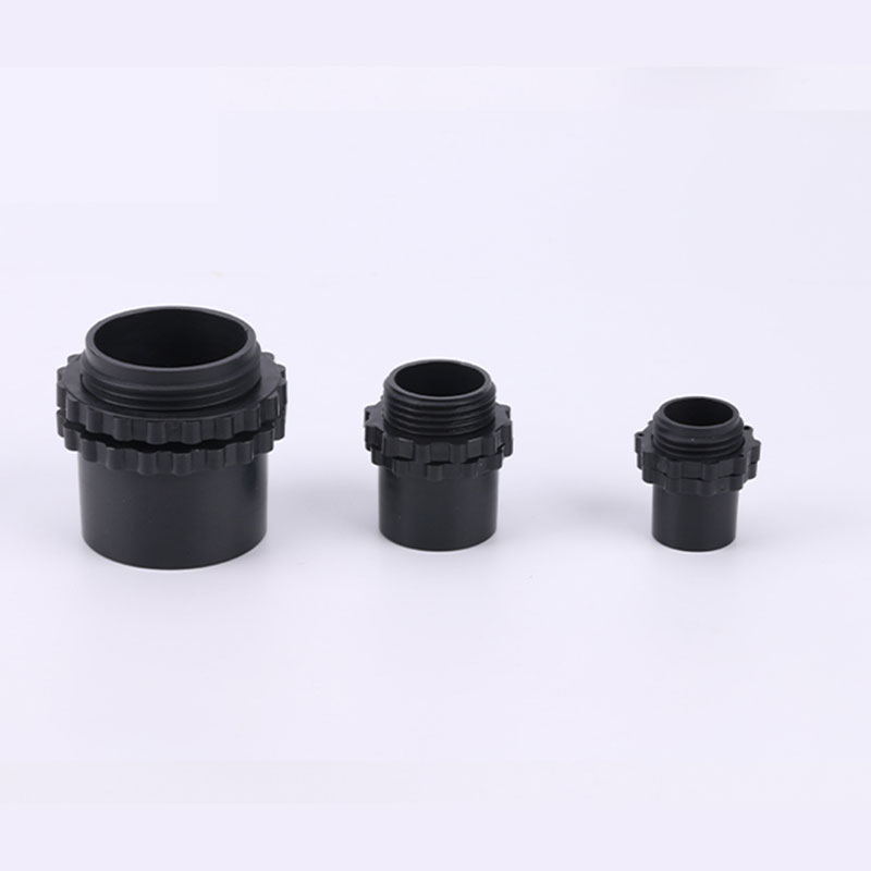 Black nylon fittings for metal hose