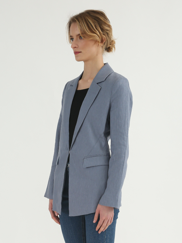 Blue Linen Blazer