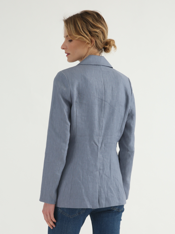 Blue Linen Blazer