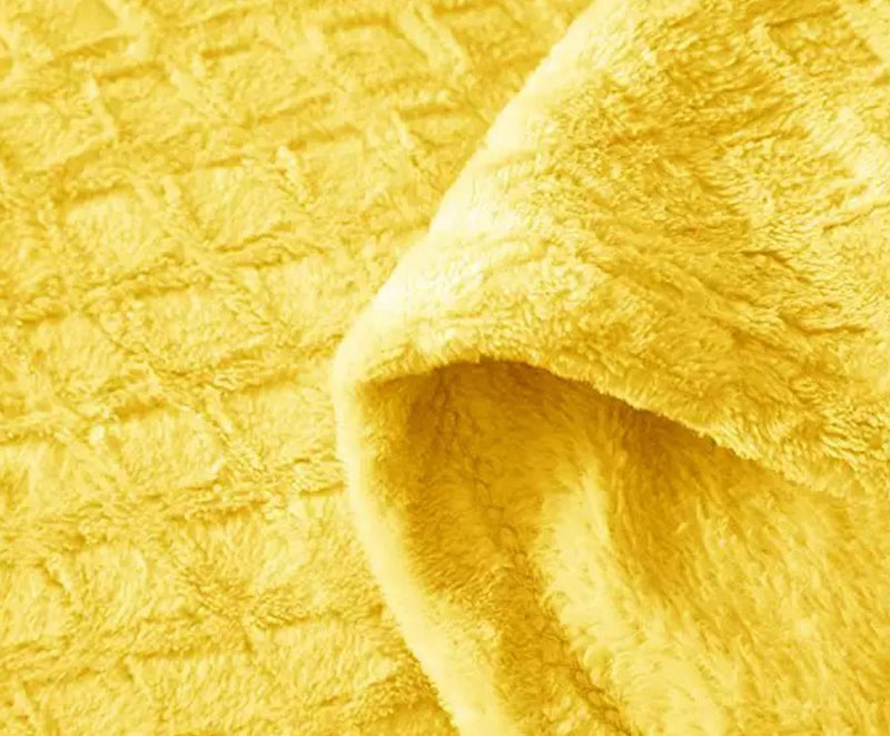 Thick diamond yellow brushed flannel blanket 14