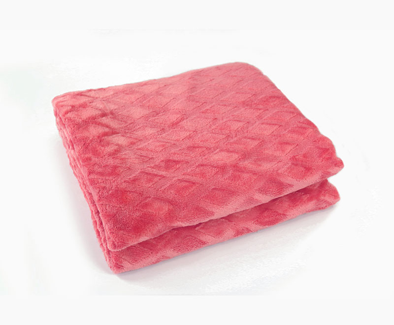 Diamond red brushed flannel blanket 16