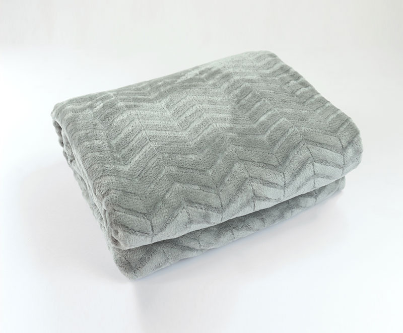 Superfine soft grey brushed flannel blanket 19