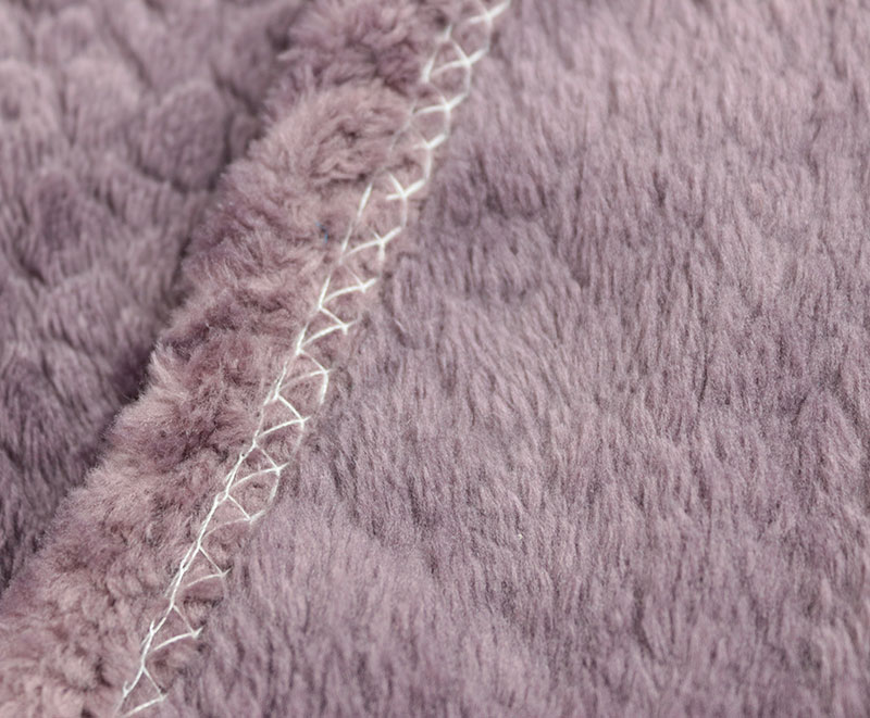 Purple single layer brushed flannel blanket 21