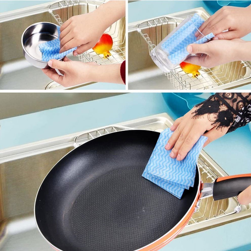 Chinese manufacturer custom wave pattern kitchen cleaning cloth