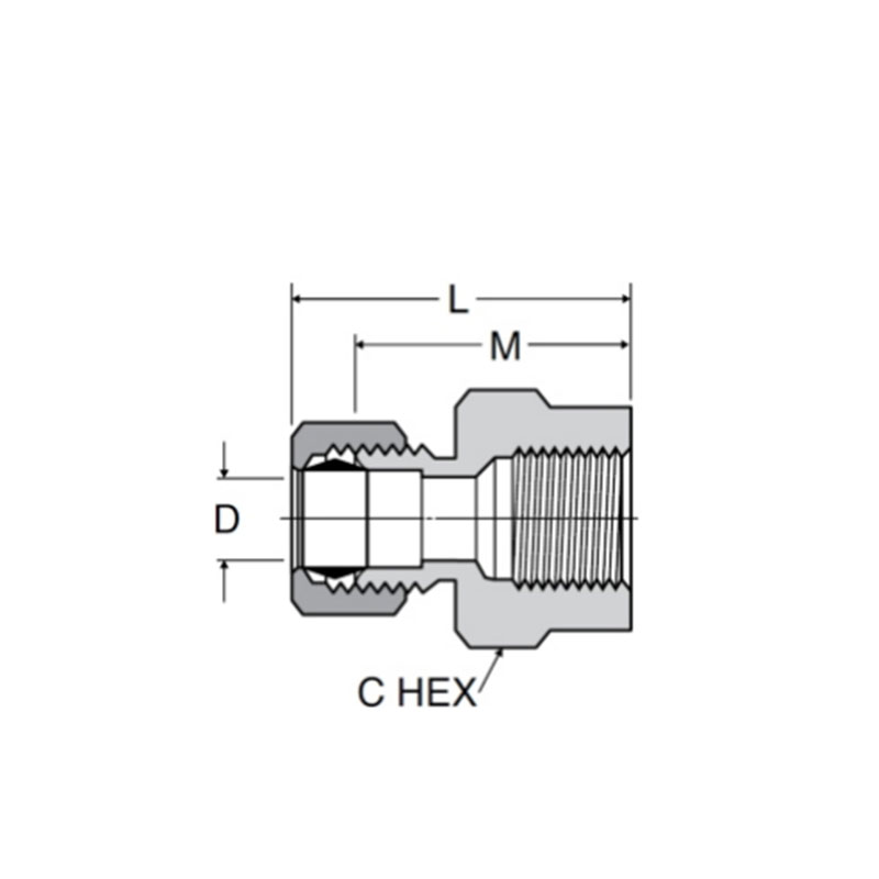 Compression female connector [Ref.SAE.No060103BA]