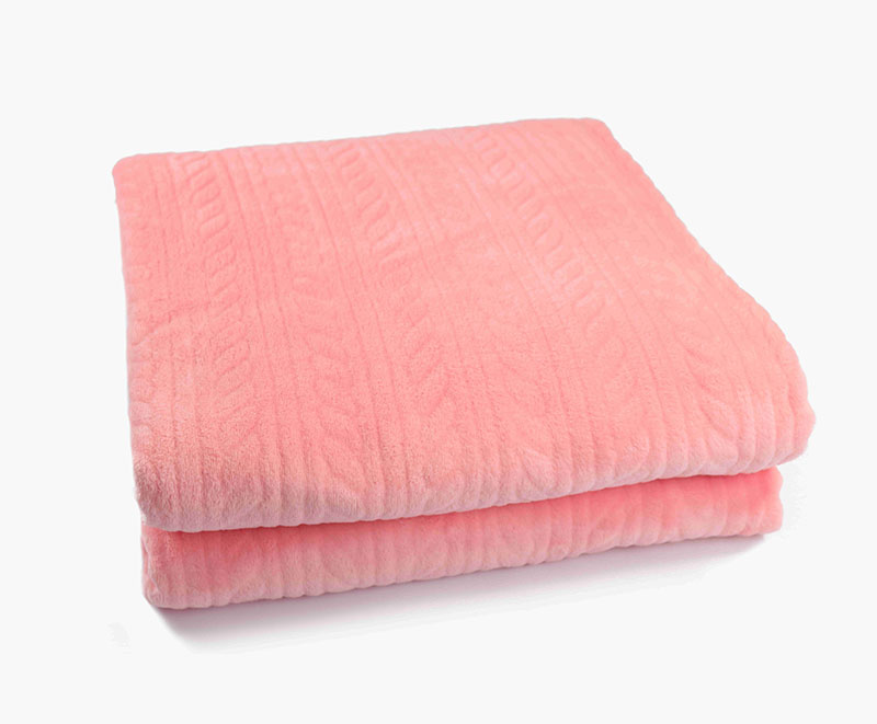 Customizable color pattern flannel single layer cut blanket 1030110