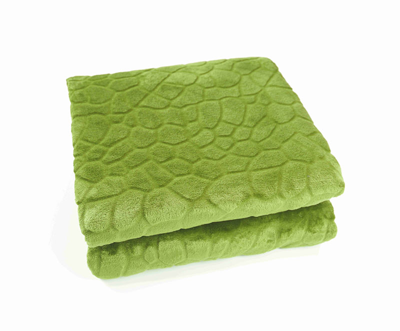 Green grouper cut single layer flannel blanket 1030125
