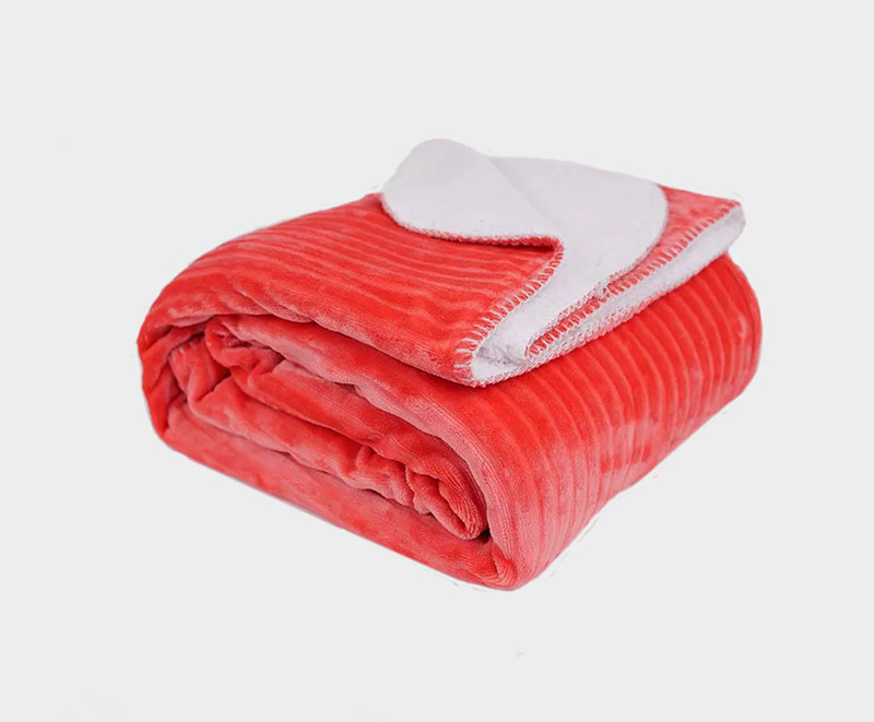 Red single layer flannel blanket 1030129