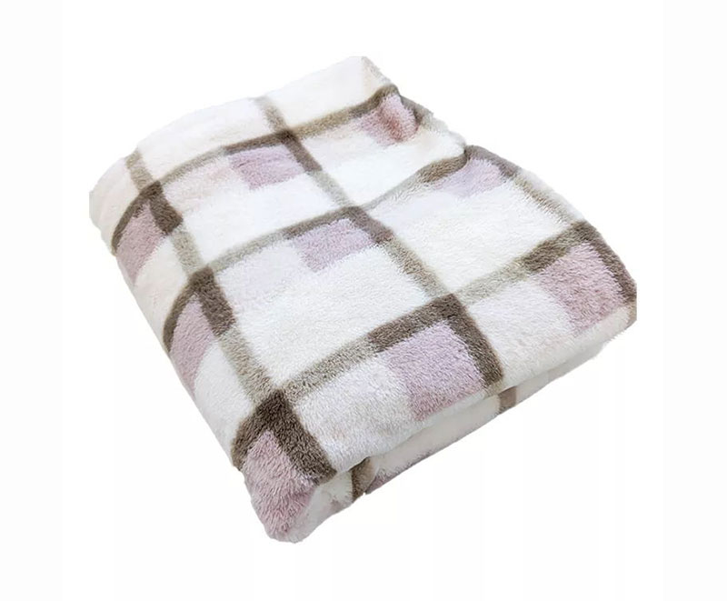 Check single layer cut flannel blanket for living room bedroom 1030131