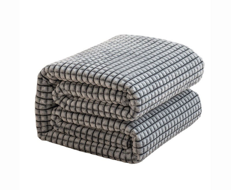 Black and white check cut flannel blanket 1030132