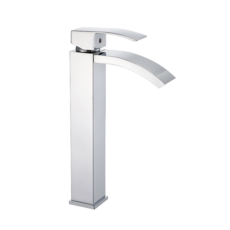 Chrome-Plated High-Mounted Basin Faucet