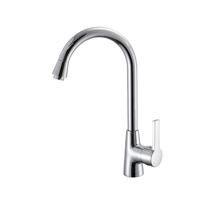 Single Handle Gooseneck Chrome Sink Faucet