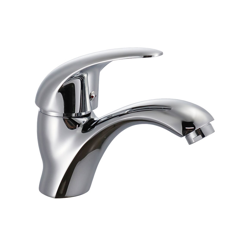 Commercial Bathroom Basin Faucet Single Handle with Rim Spout