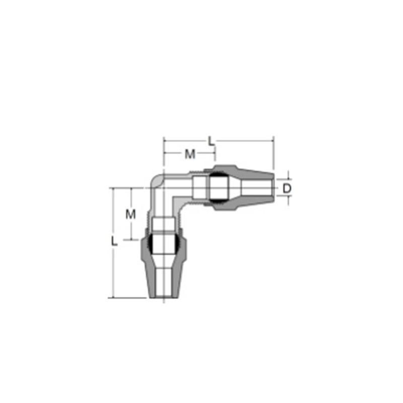 D.O.T air brake copper tubing union elbow [Ref.SAE N0.120201BA]