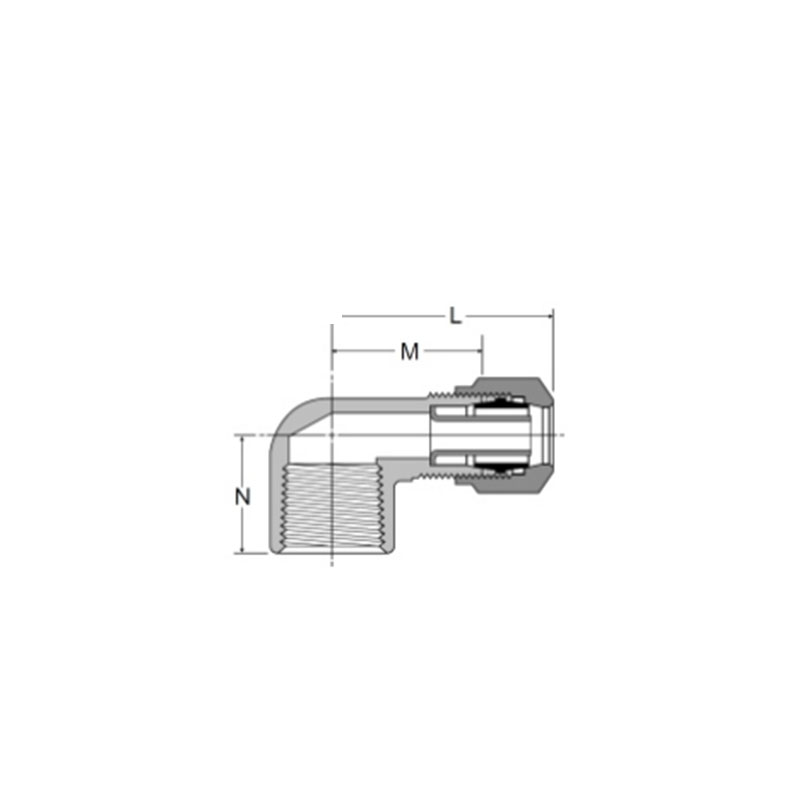 D.O.T air brake nylon tubing 90° female elbow [Ref.SAE No.100203 BA]