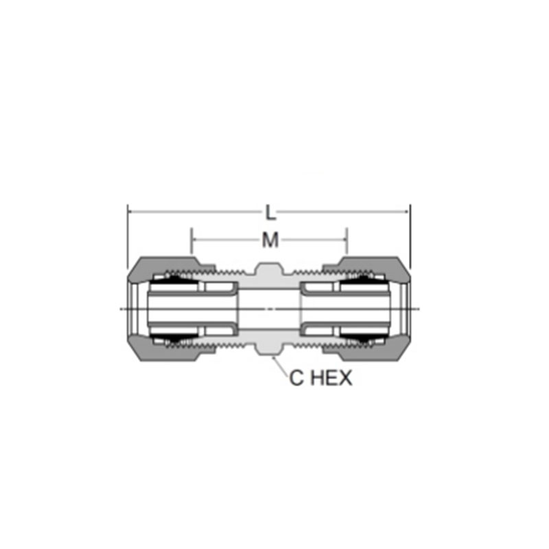 D.O.T air brake nylon tubing union [Ref.SAE No.100101 BA]