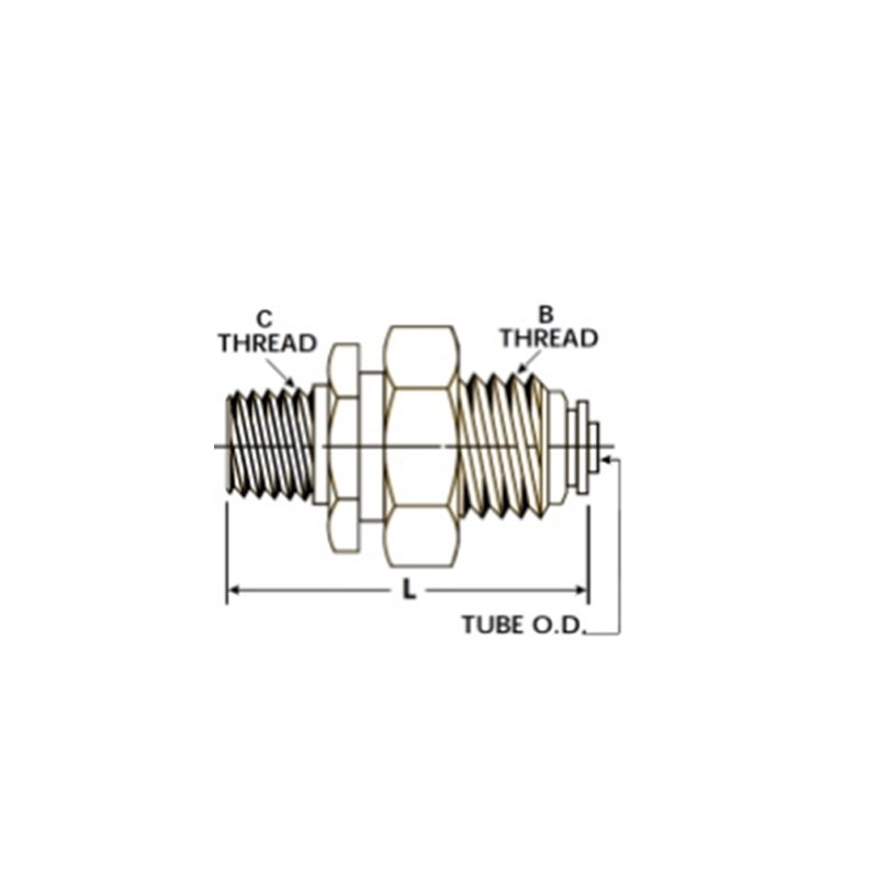 D.O.T push in glathand bulkhead connector