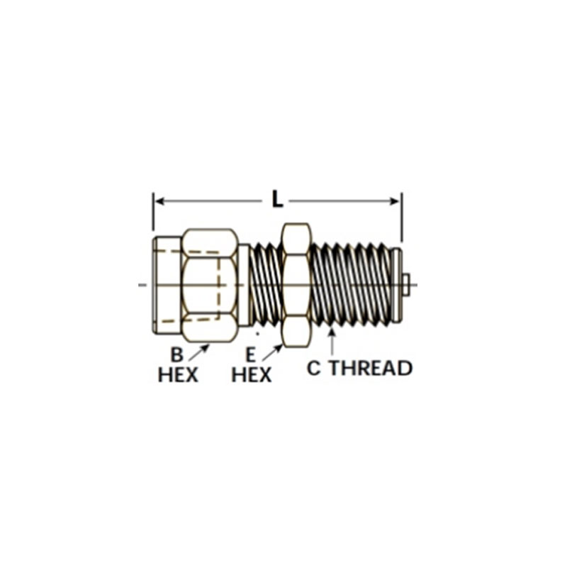 D.O.T push in glathand bulkhead connector brass air connectors