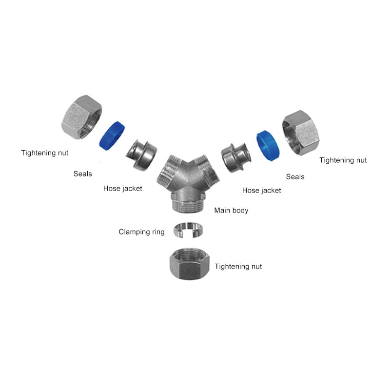 DPY type stainless steel tee joint