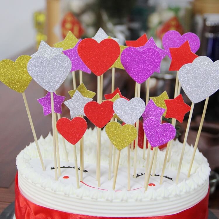 heart wedding cake topper