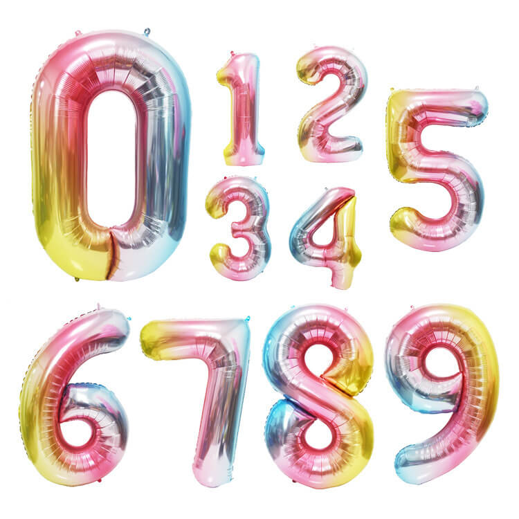 foil letter number balloons