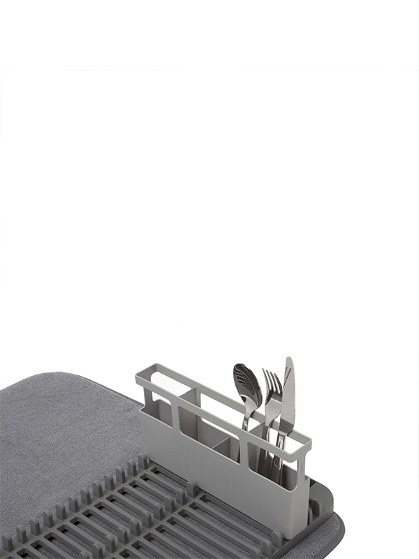 Dish rack with drying pad
