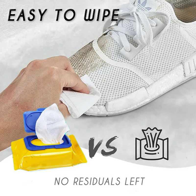 Disposable sneaker cleaning wipes