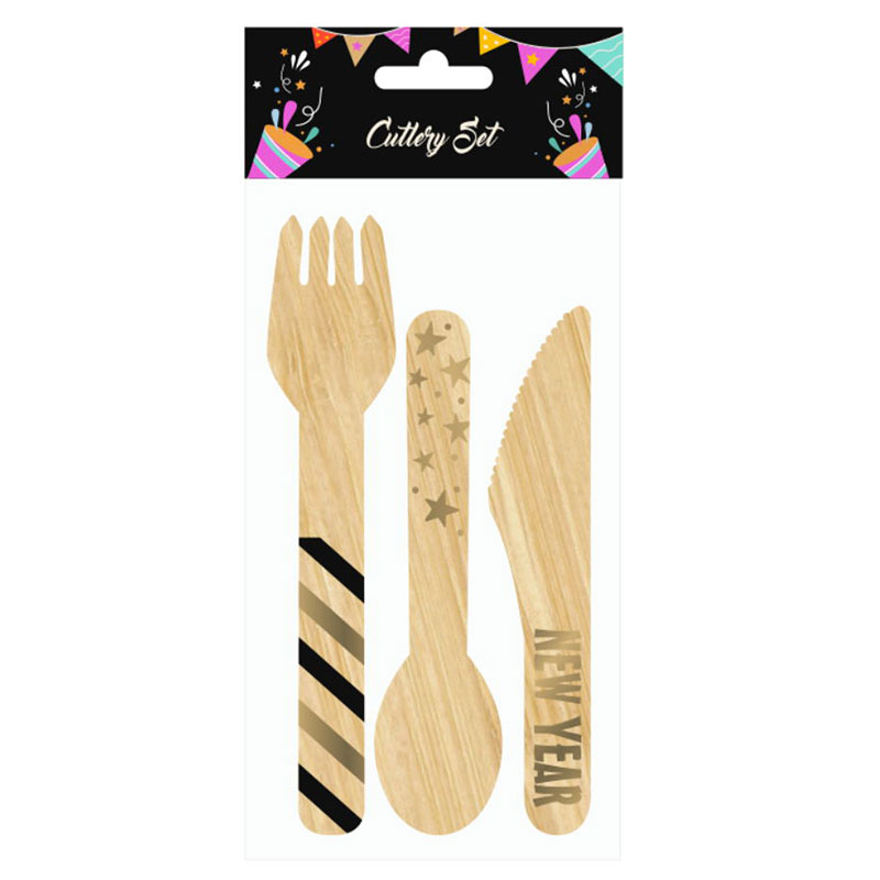 Disposable wood cutlery HNY00012